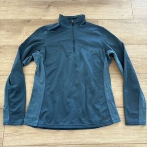 REI Top Polartec Pullover Womens Medium Blue 1/4 Zip Outdoors Activewear Hike